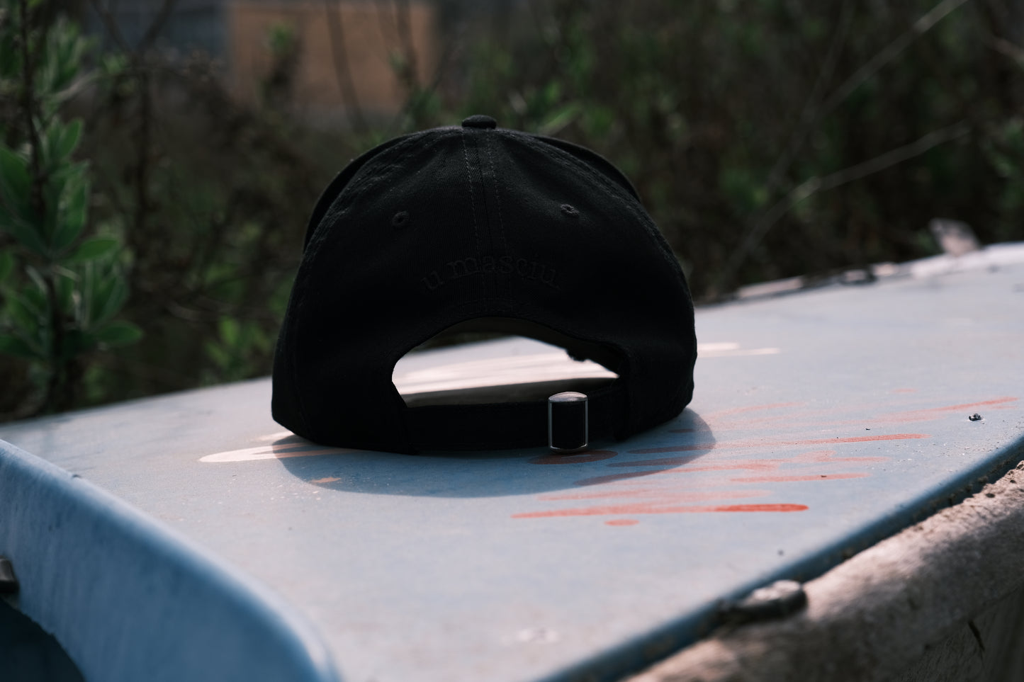 casquette homme brodée noir