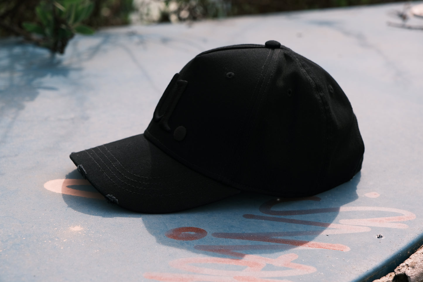 casquette homme brodée noir