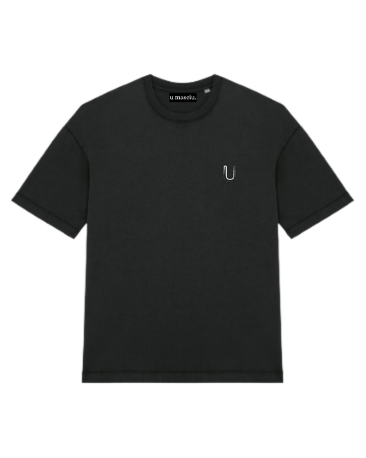 T-SHIRT OVERSIZE NOIR "ANAGRAMME"
