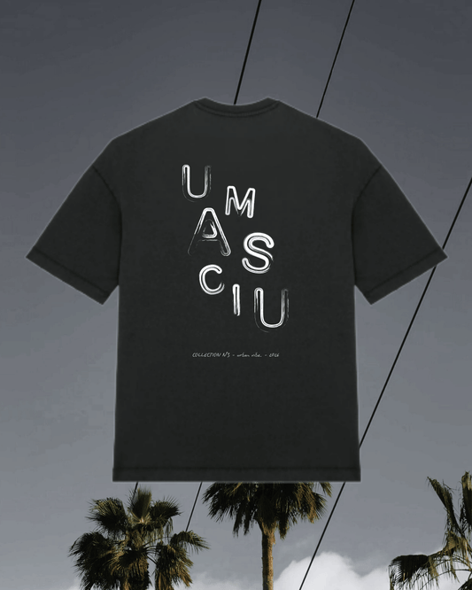 T-SHIRT OVERSIZE NOIR "ANAGRAMME"