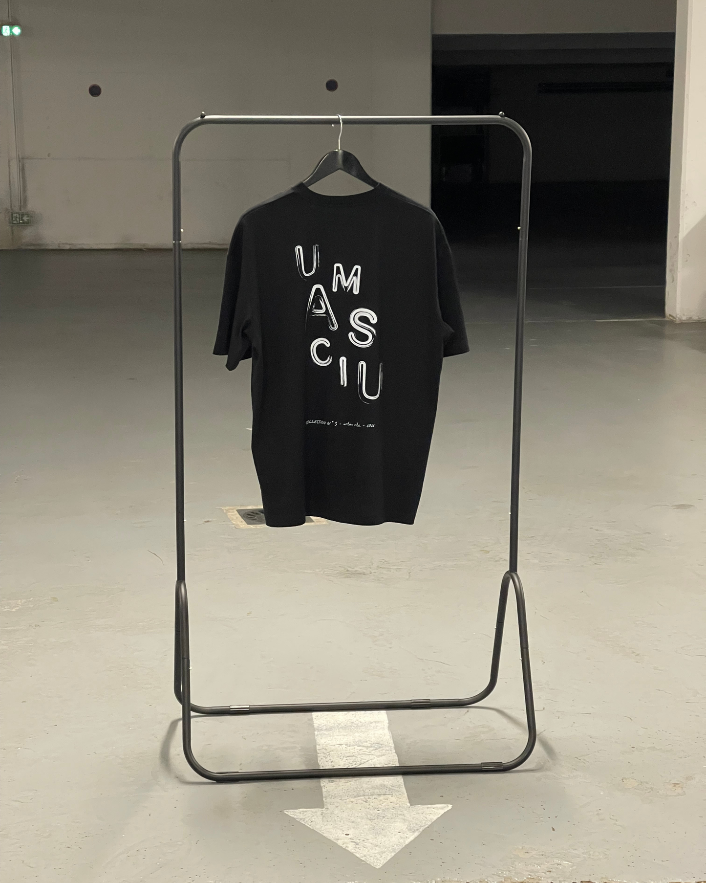 T-SHIRT OVERSIZE NOIR "ANAGRAMME"