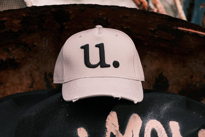 casquette homme brodée beige