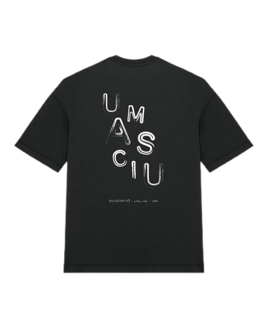 T-SHIRT OVERSIZE NOIR "ANAGRAMME"
