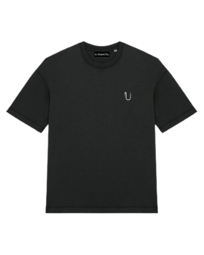 T-SHIRT OVERSIZE NOIR "ANAGRAMME"