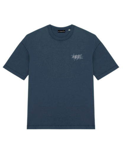 T-SHIRT OVERSIZE MARINE VINTAGE "CONFIDENTIEL"